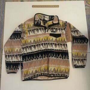 Patagonia Quarter Snap Fleece Tan Multicolored Size M.